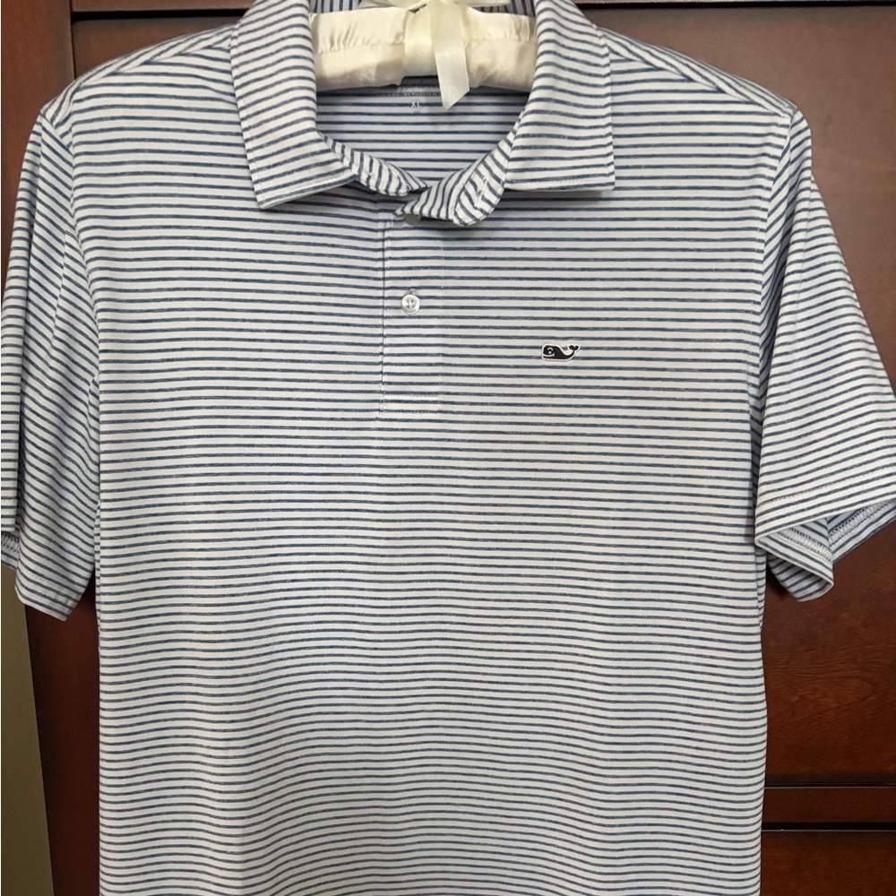 Vineyard Vines Performance Boys Navy and White Polo Shirt